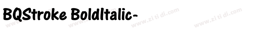 BQStroke BoldItalic字体转换